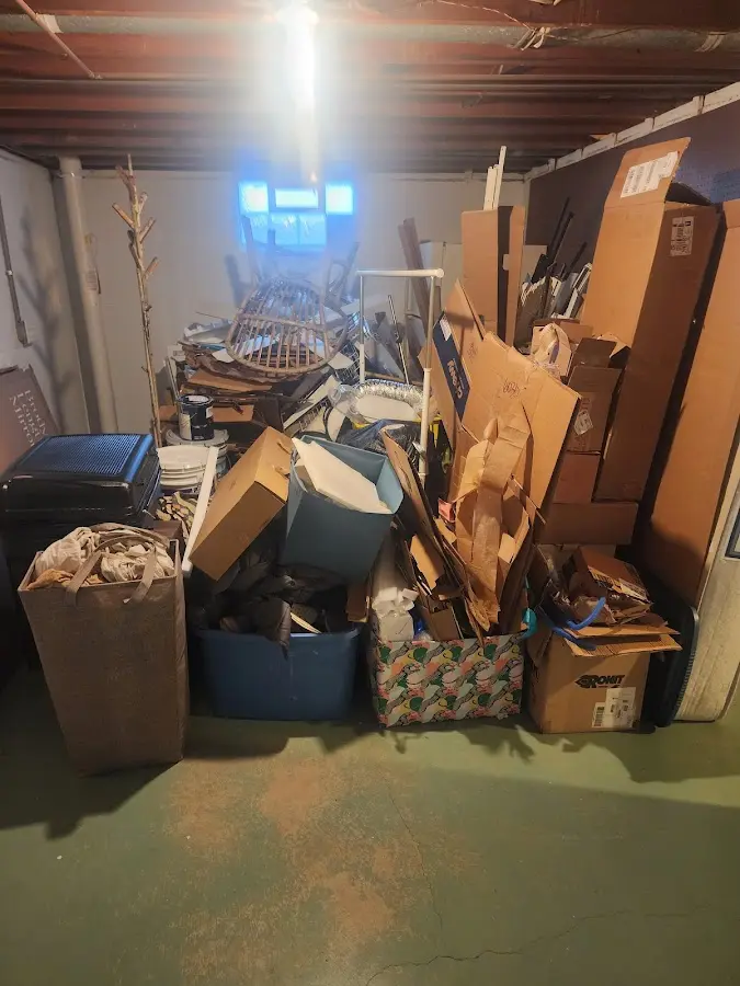 Roll-off dumpster container at job site for 15 Yard Dumpster Rental in Gulf Gate